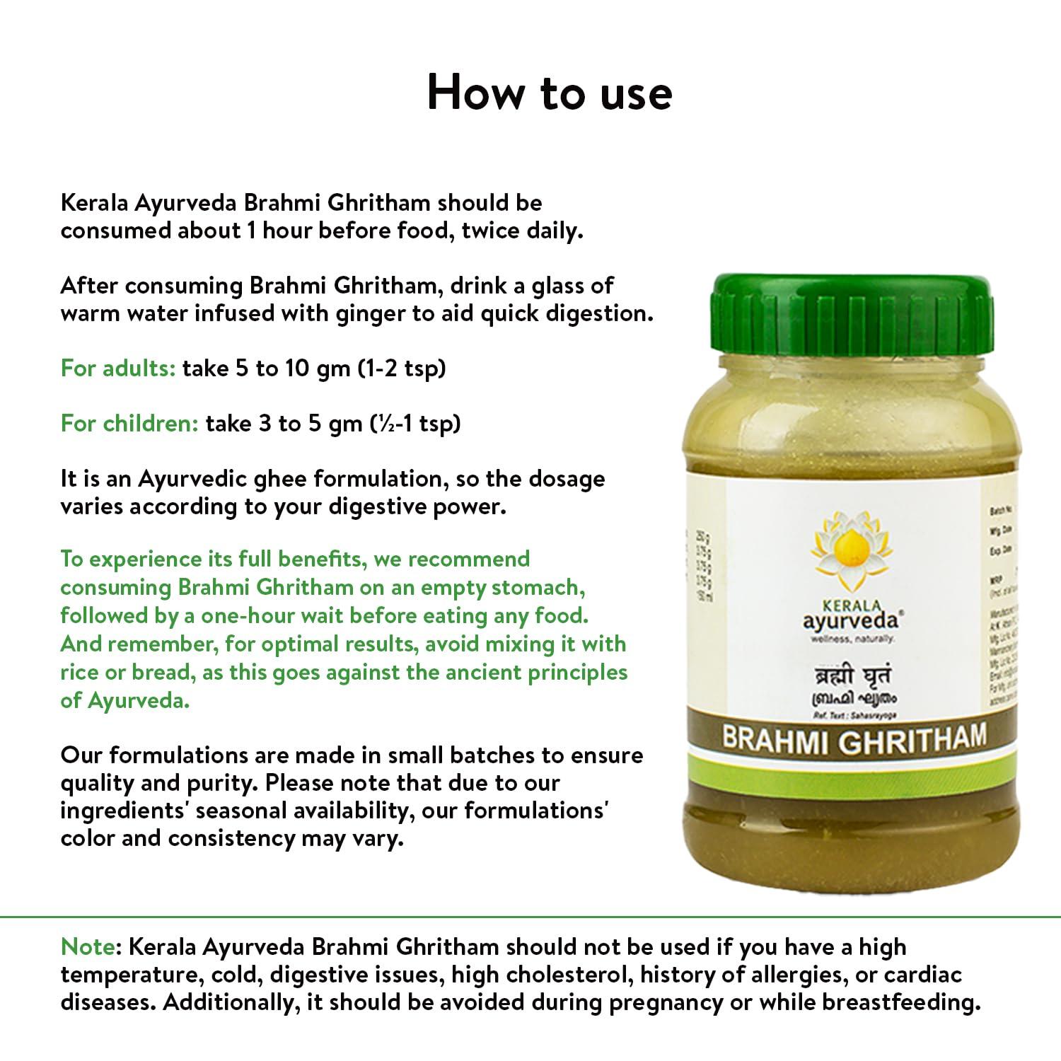 KERALA ayurveda Kerala Ayurveda Brahmi Ghritham 150 ml