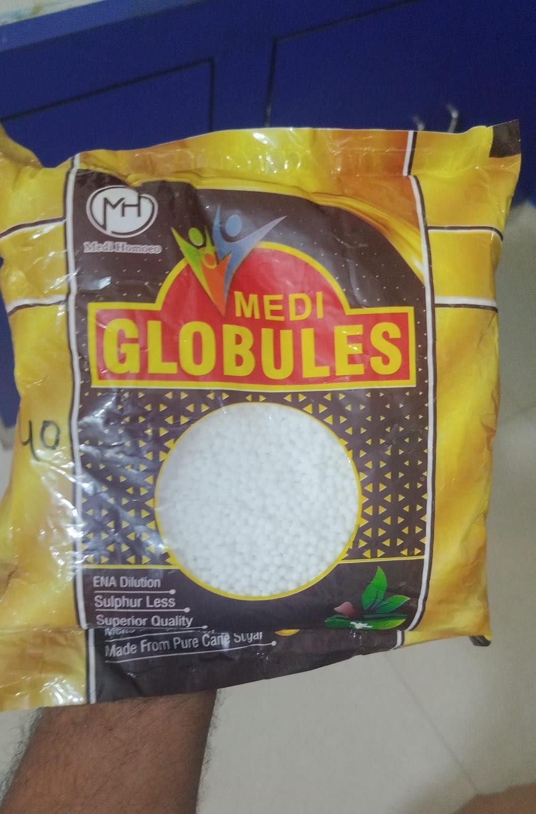 Medi Homoeo Medi Homoeo Sugar Globules Blank Pellets Plain Pills Sugar Globules Sulphur Less No For Homeopathic Medicine (1kg - 60 Size)