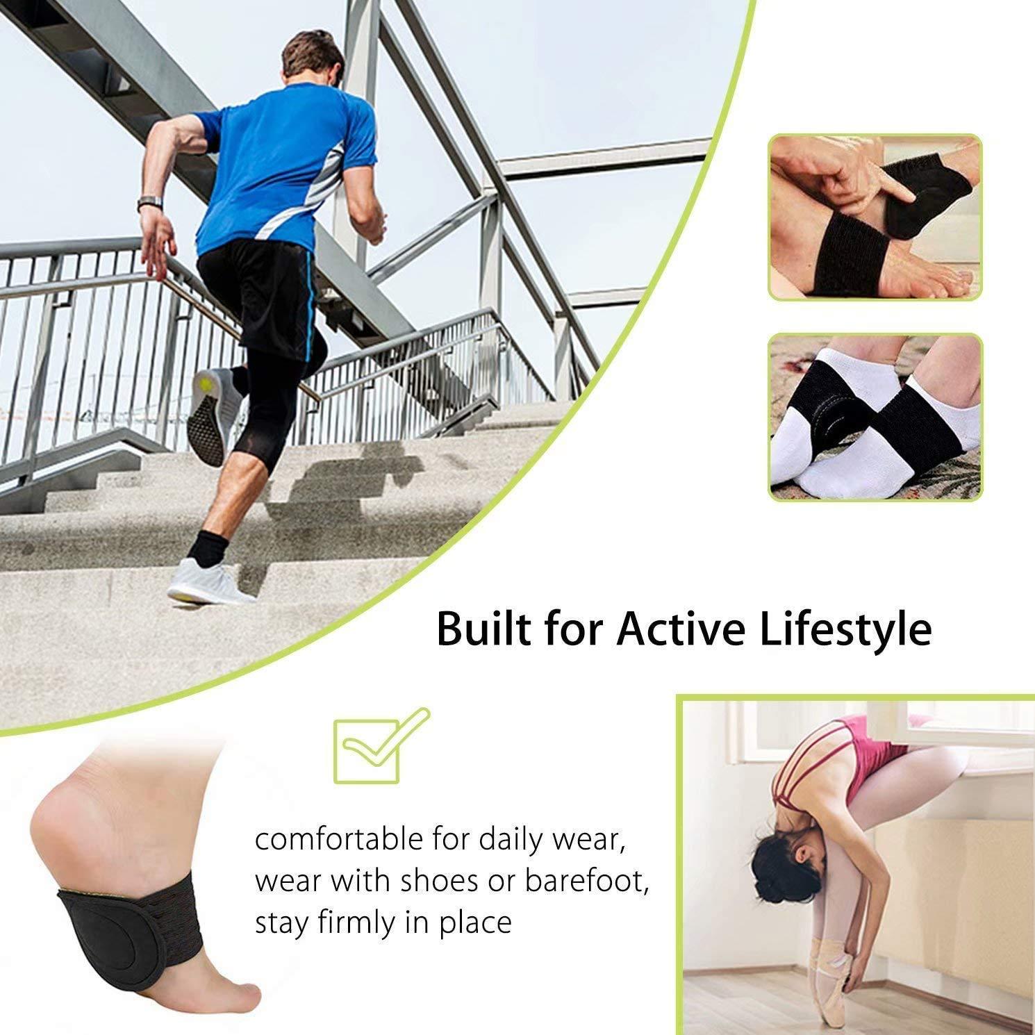 YUXANA YUXANA Foot Support Strutz Cushioned Arch Helps Decrease Plantar Fasciitis Pain(1Pair)