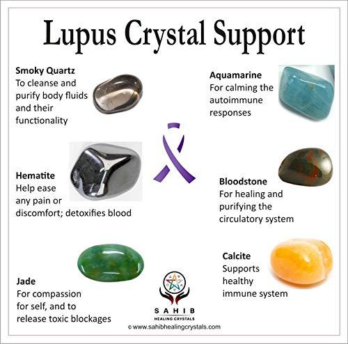 Sahib Healing Crystals Sahib Healing Crystals Lupus Crystal Support Tumbled Stones Set for Reiki Healing & Vastu Correction Charged by Reiki Grand Master & Vastu Expert