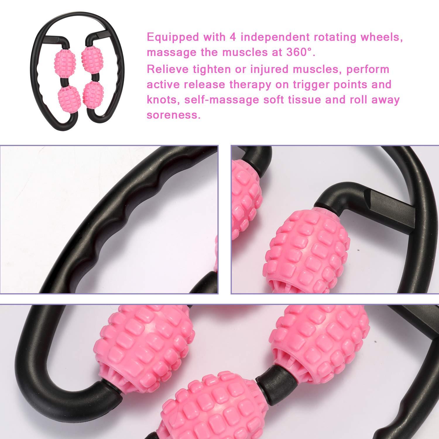 Qunan Qunan Wheel Leg Muscle Massager Body Sha r Relax Roller Yoga Fitn Clip Massage Sti