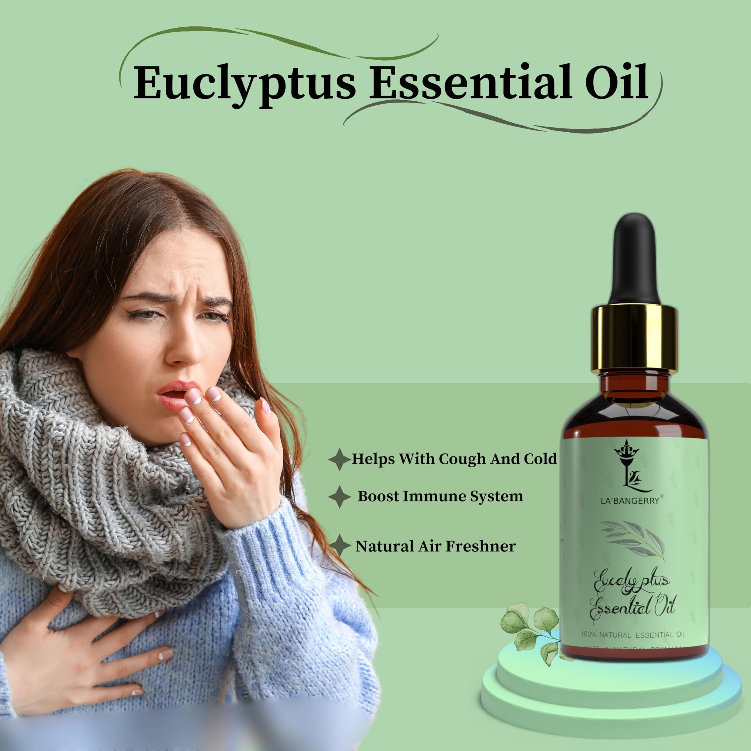 LA\'BANGERRY LA\'BANGERRY Nilgiri Eucalyptus Oil | Promotes Clear Skin, Strong Hair | Revitalizing & Nourishing Care for Hair, Scalp & Skin | 30 ml