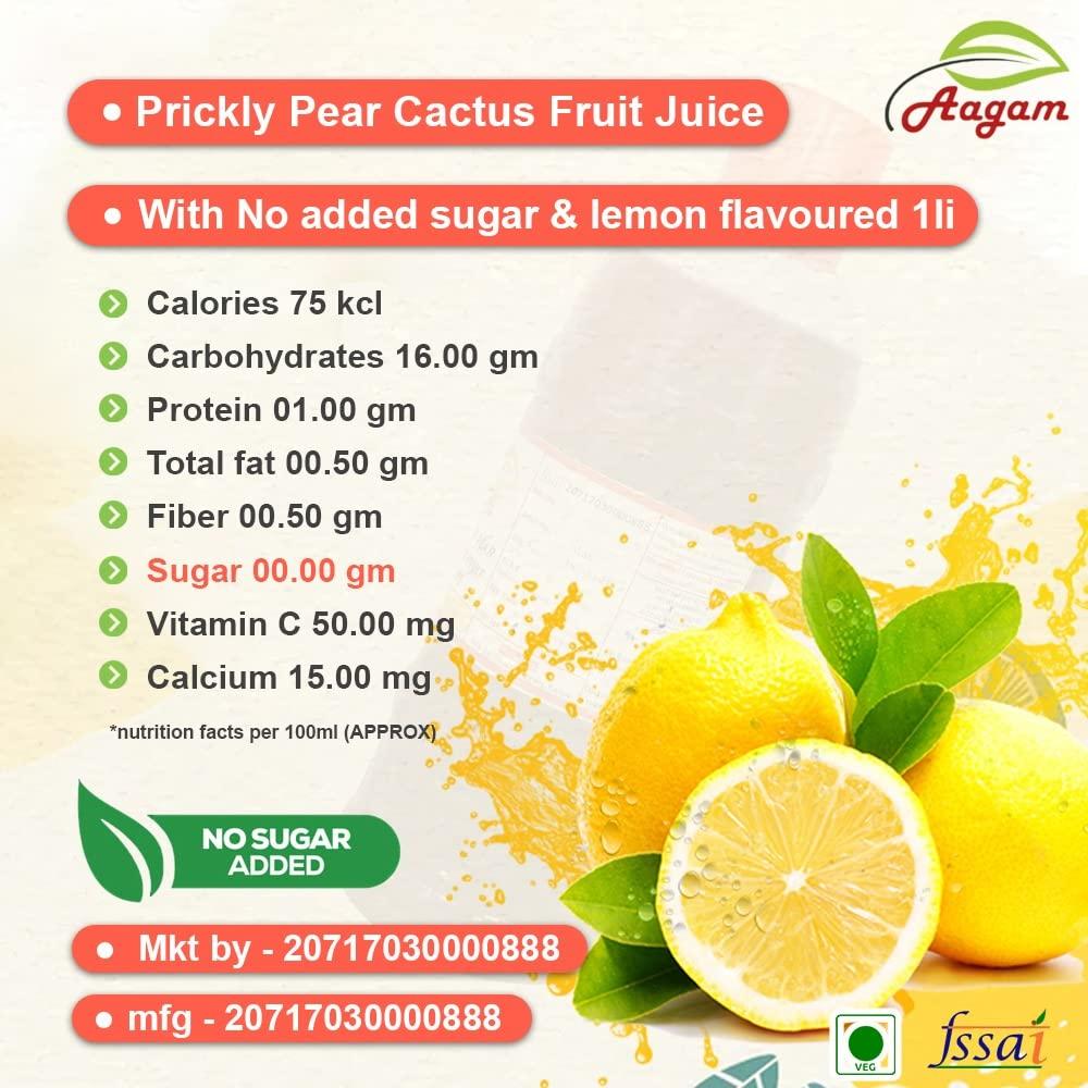 NEMI AAGAM Prickly Pear Cactus Fruit Juice Vitamin c with sugar free Findla Juice Natural juice With Hemoglobin Booster Healthy Juice(1000ml+)