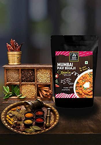 365 STORE TO DOOR 365 STORE TO DOOR Indian Spice - Jain Mumbai Pav Bhaji Masala, 250 gm | Homemade Powdered | for Healthy Cooking | Ready to use | All Seasonings Spices | Pure & Hygiene | Mumbai Special Taste