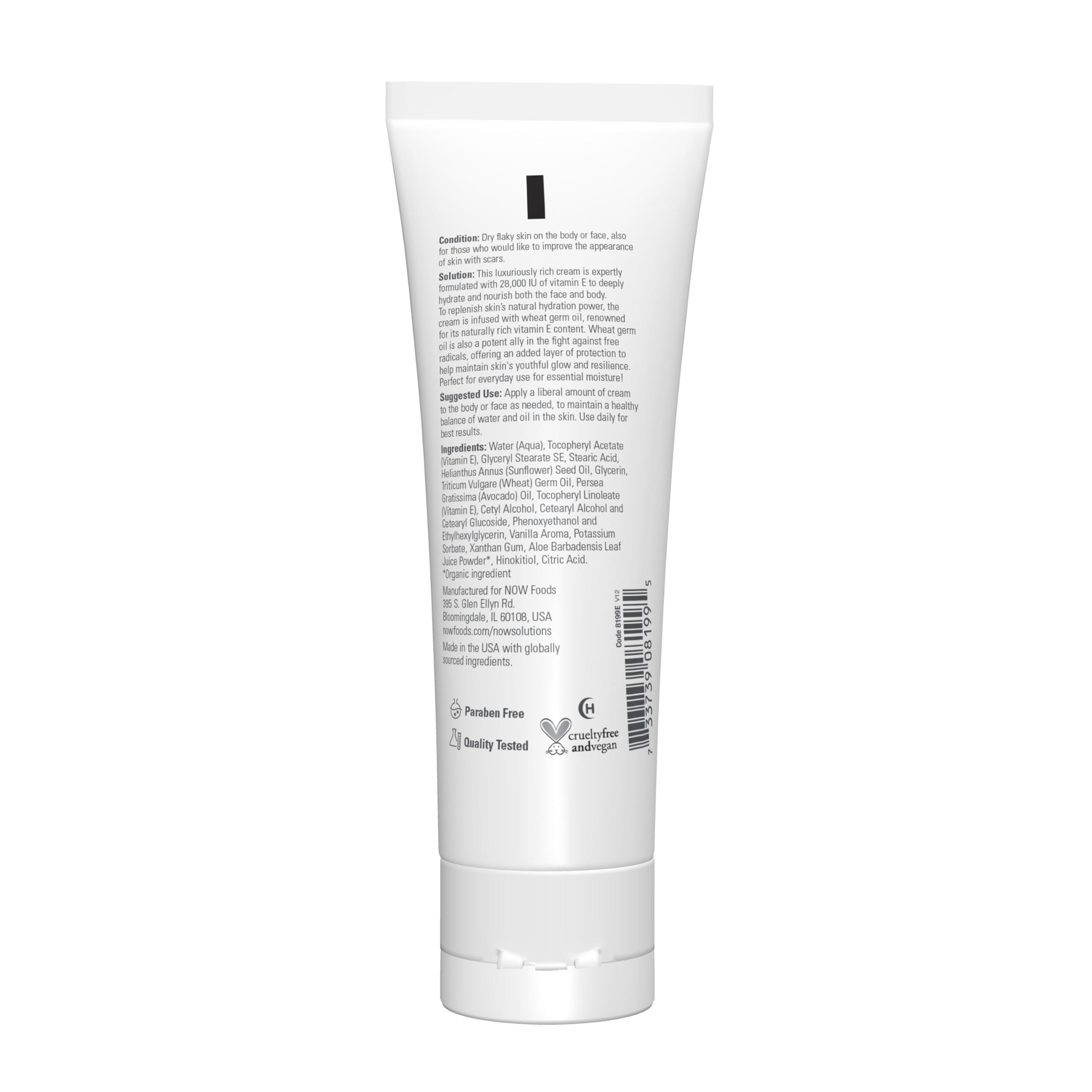 NOW NOW Vitamin E Cream 28,000 IU, 4-Ounce