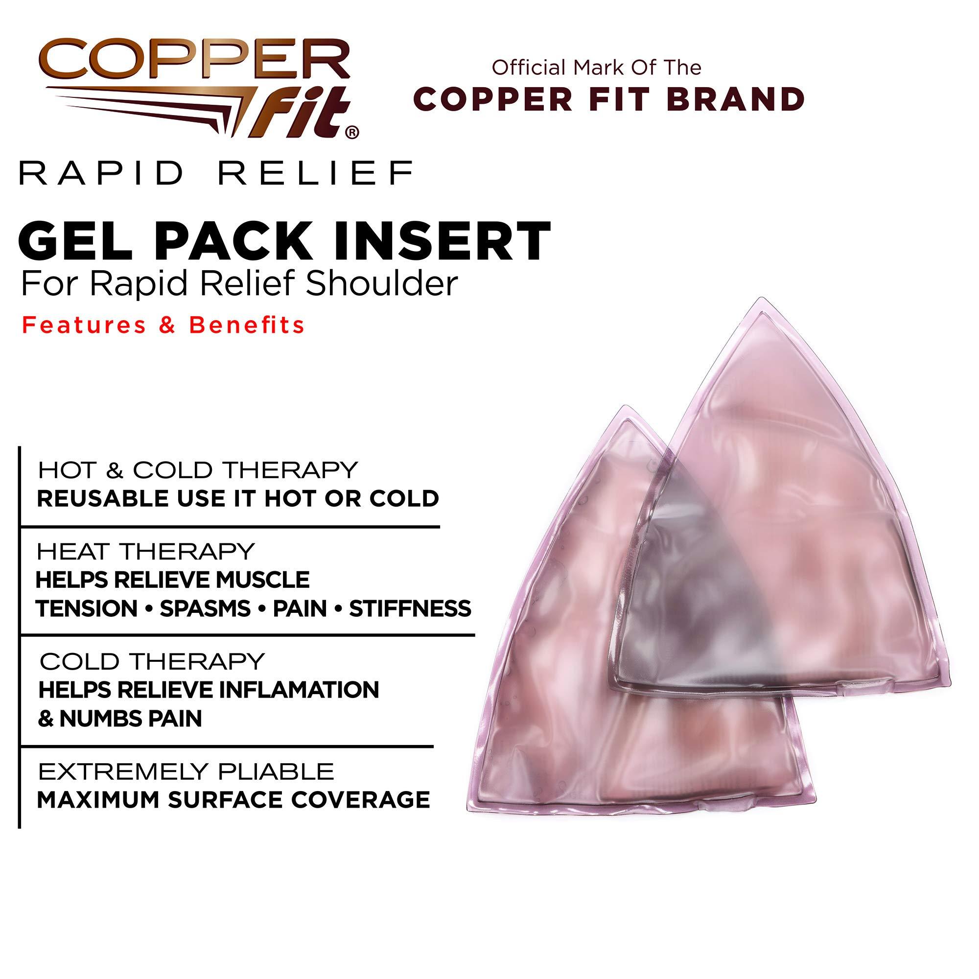 Copper Fit Copper Fit Rapid Relief Shoulder Wrap, Hot/Cold Replacement Insert Pack, Black