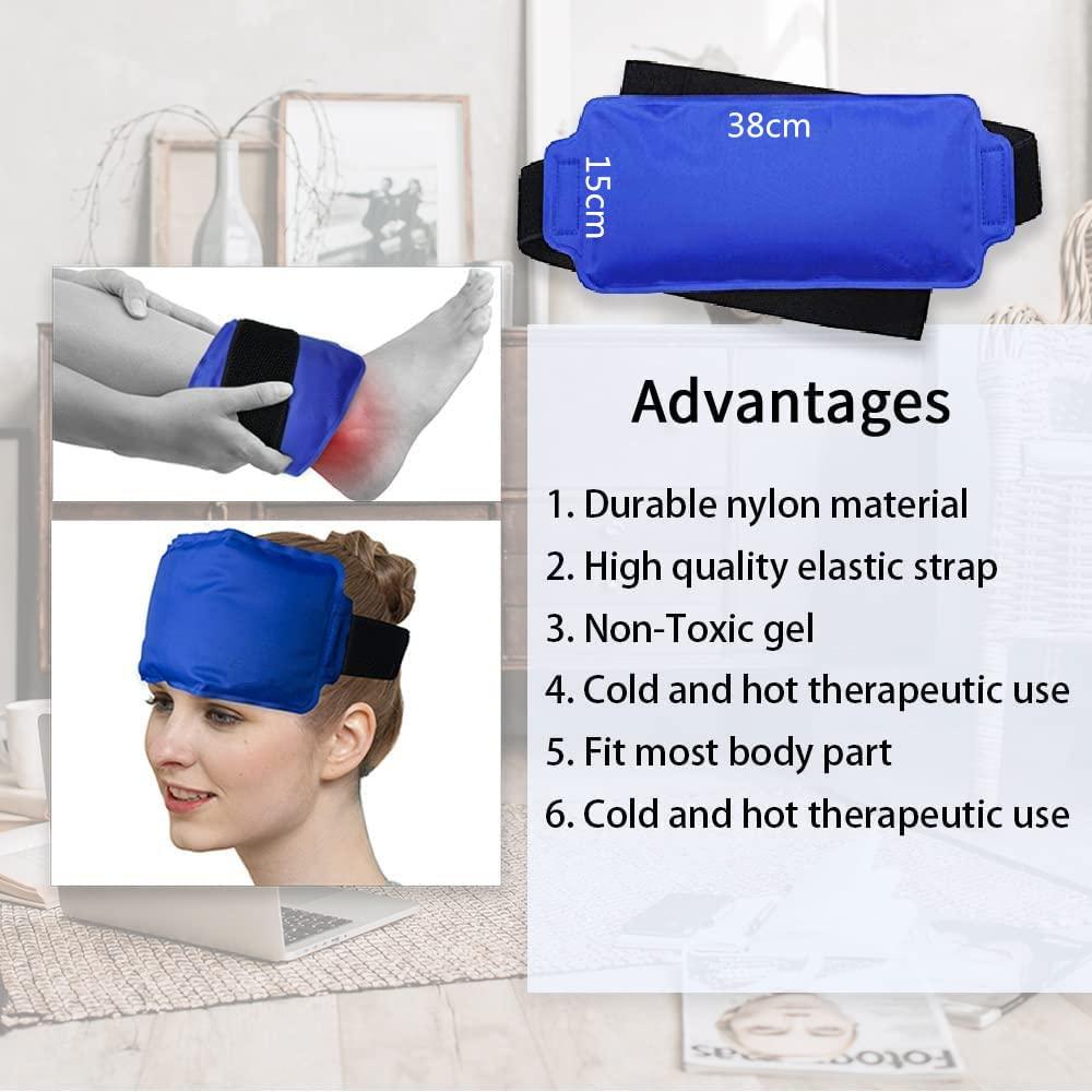 LEVGLAKE LEVGLAKE Reusable Ice Gel Pack, Wrap Around Cold Pad for Back Pain Relief, Gel Ice Pack for Lumbar, Shoulder, Elbow, Knee