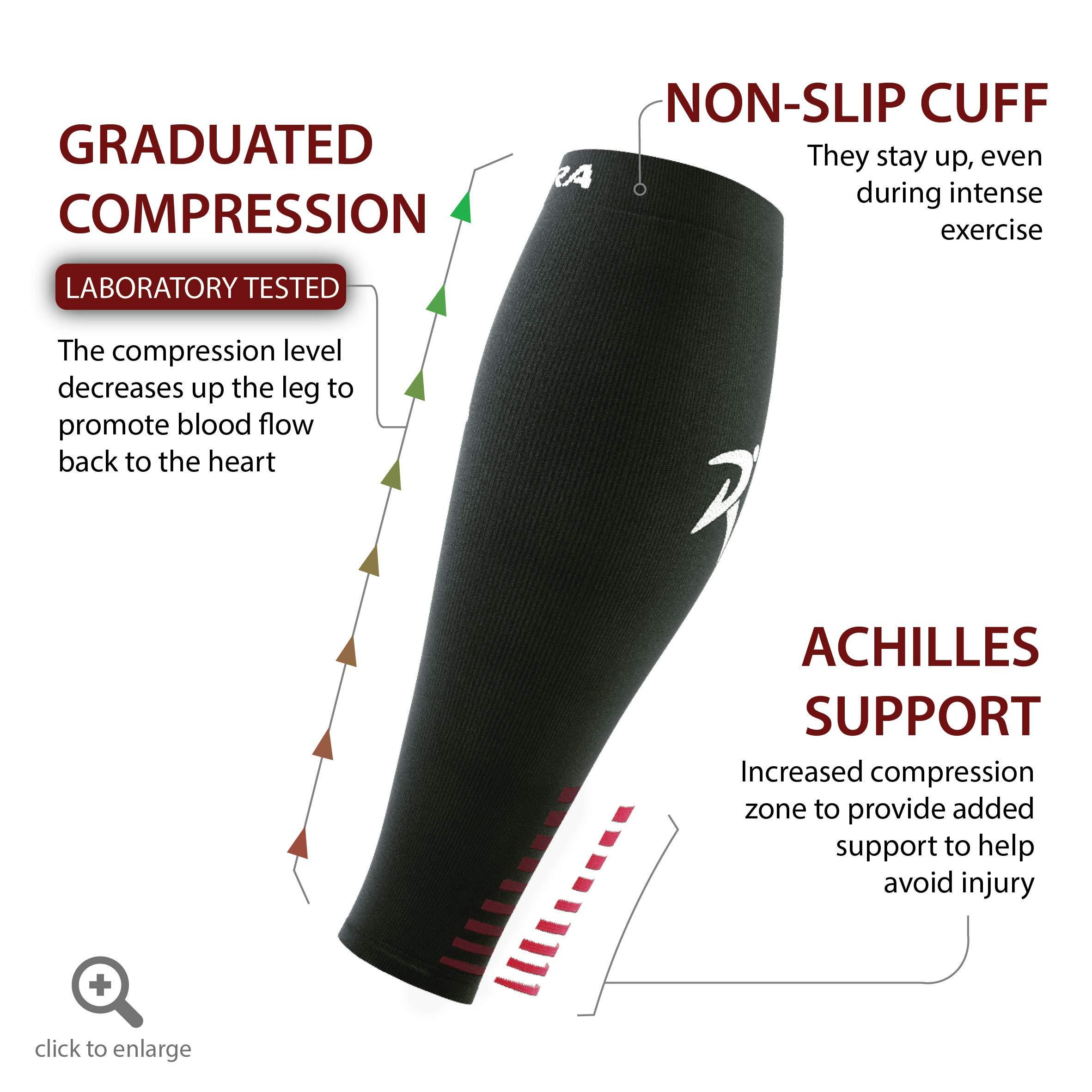 Rymora Rymora Calf Compression Sleeves Men Women Shin Splints Running (Pair Purple) (XL)