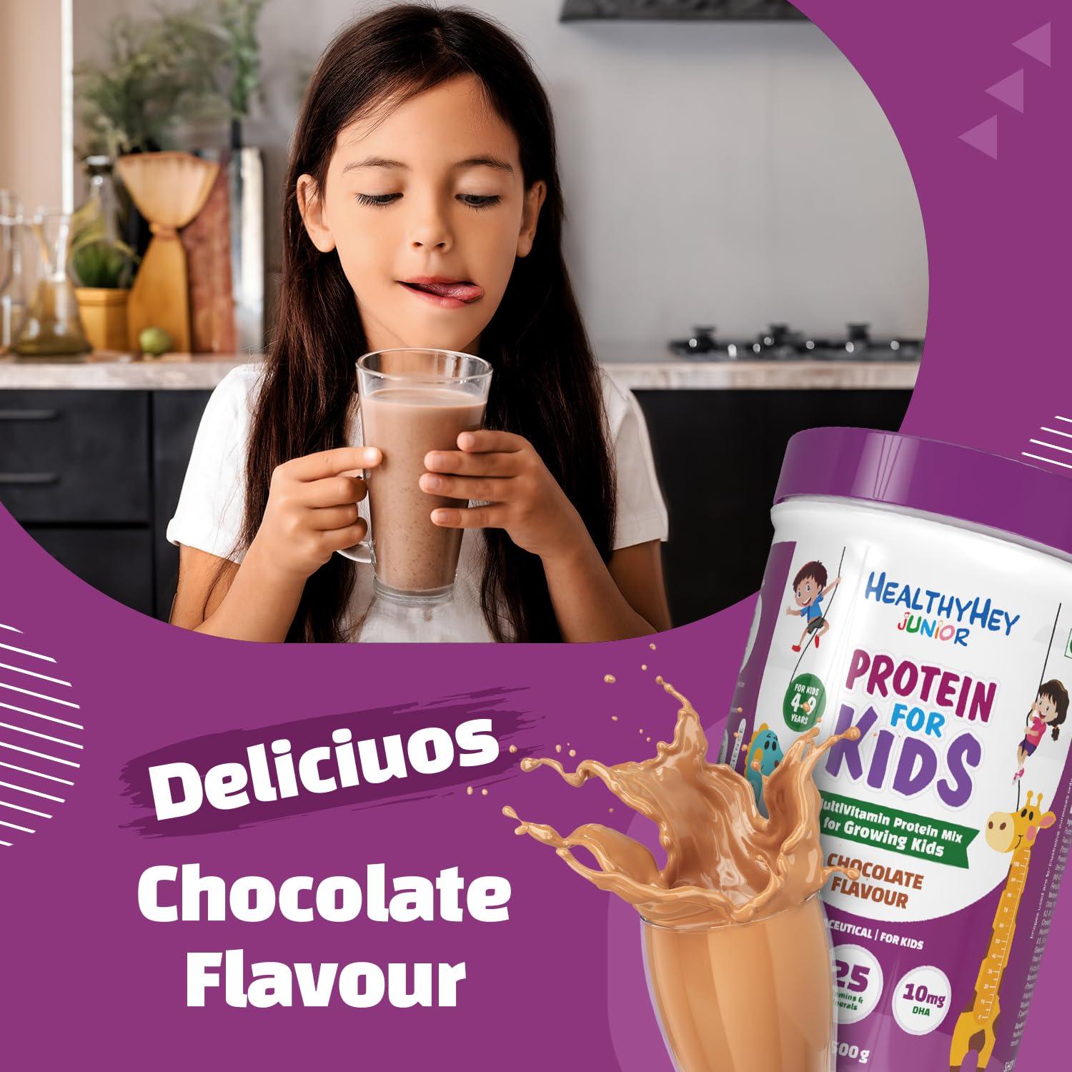 HealthyHey HealthyHey Junior Protein Powder for Kids - Chocolate Flavour - 500g