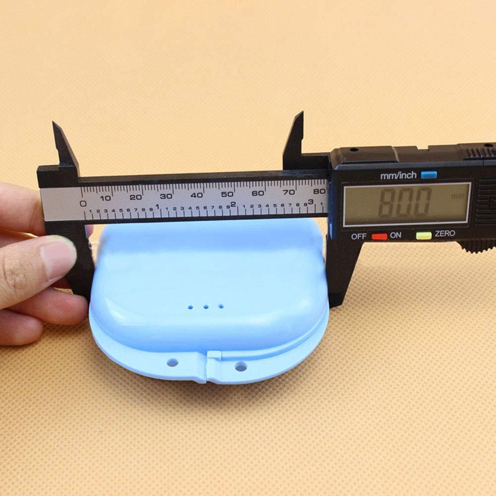 Onwon Onwon 6 Pieces Retainer Case Mouth Guard Case Orthodontic Denture Storage Container Carabiner Hook Air Vent Holes Dental Teeth Retainer Box