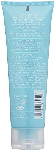 Bliss Bliss Aloe Leaf & Peppermint Foot Cream | Super Softening & Aha Exfoliating Cooling Cream | Straight-From-The-Spa | Paraben Free, Cruelty Free | 4.0 Fl Oz