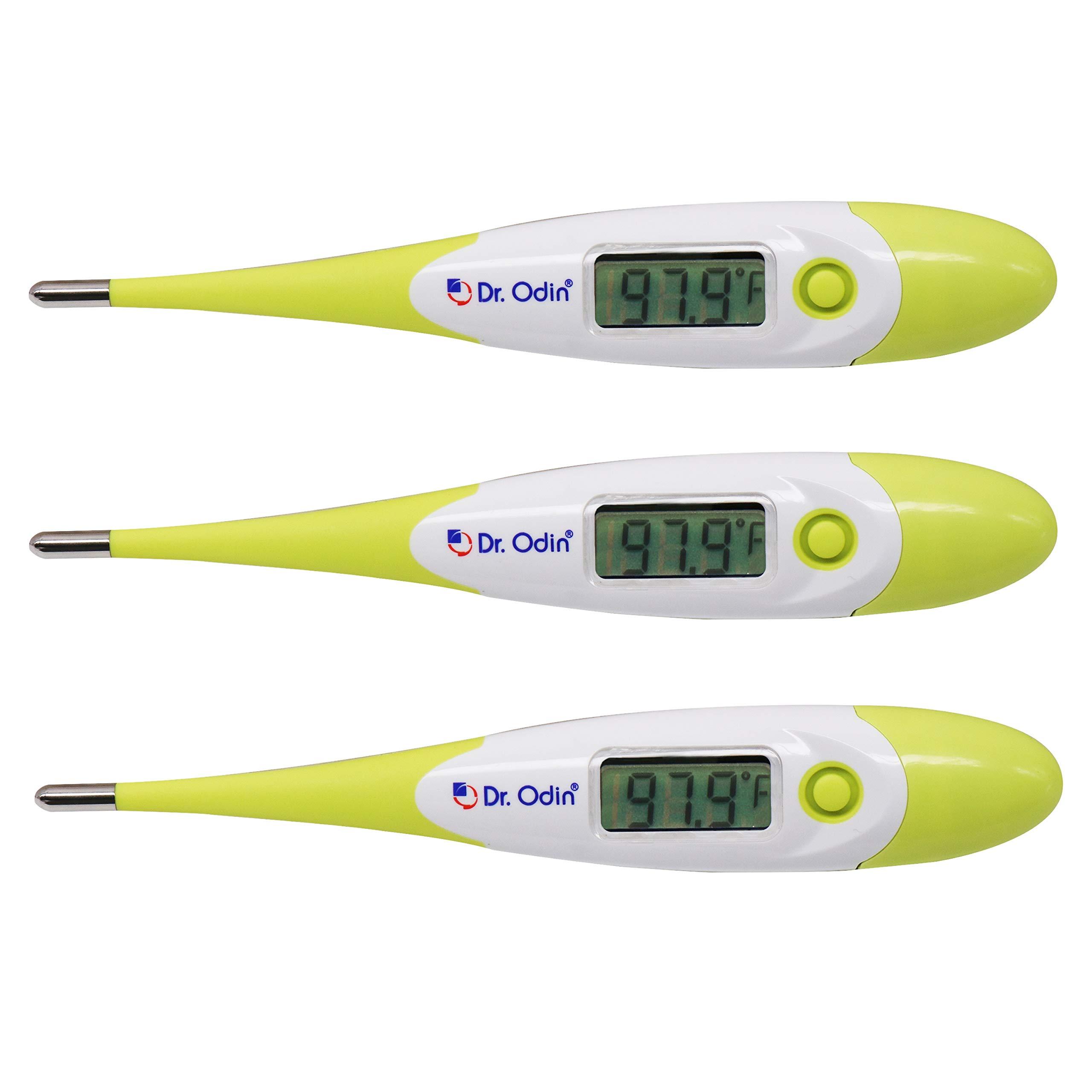 Dr. Odin Dr. Odin Digital Medical Thermometer FDA Approved Quick 40 Second Reading for Oral, Rectal Detecting Fever Baby, Children Adult and Pet - Pack of 3-MT4320