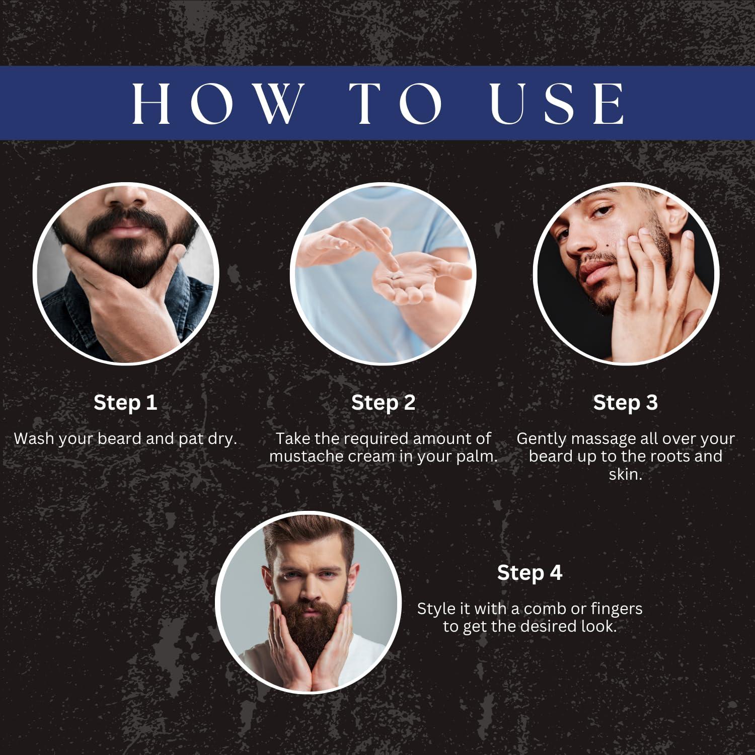 AMAzing EARTH AMAzing EARTH Certified Organic Beard Mustache Cream for Men - 100% Natural, Shea Butter, Olive, Patchouli & Godel Jojoba Oil, Beard Hair Growth, Sulphates & Parabens Free and Cruelty Free, 50gm