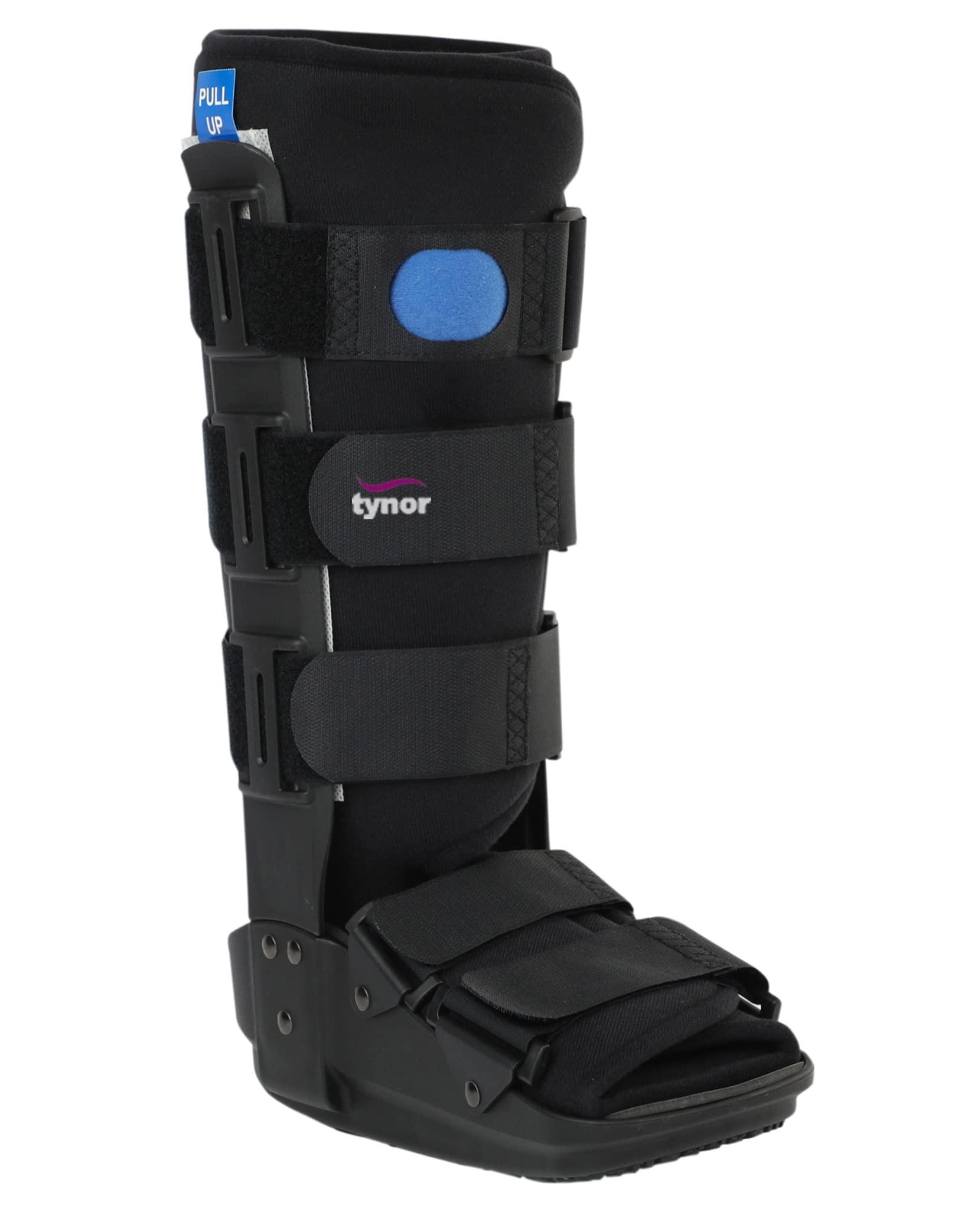 TYNOR Tynor Walker Boot Air, for Foot & Ankle Support | Air Cast Walker for Injury Recovery, Adjustable Medical Boot | Comfortable Orthopedic Boot for Foot Fractures & Surgery | Pack of 1 (Black, Small)