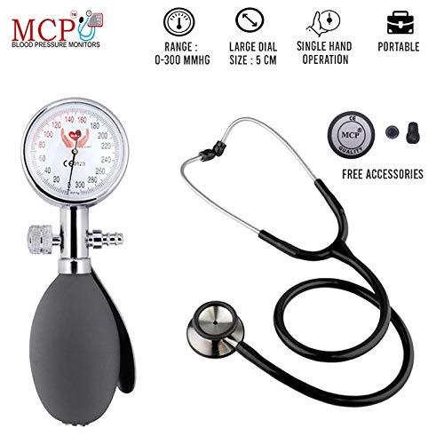 MCP MCP Palm Type Aneroid Sphygmomanometer BP Monitor with Stethoscope
