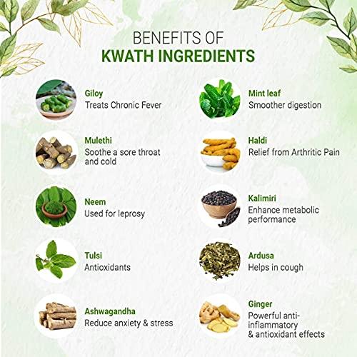 AYURVEDASHREE AYURVEDASHREE Ayush Kwath 100 Gm | Herbal Kaadha | Natural Kaadha | Giloy | Mulethi | Neem | Tulsi | Ashwagandha | Ginger | Mint Leaf | Haldi | Kali Mirch | Ardusa | Jeera | Saunf | Triphala | Trikatu