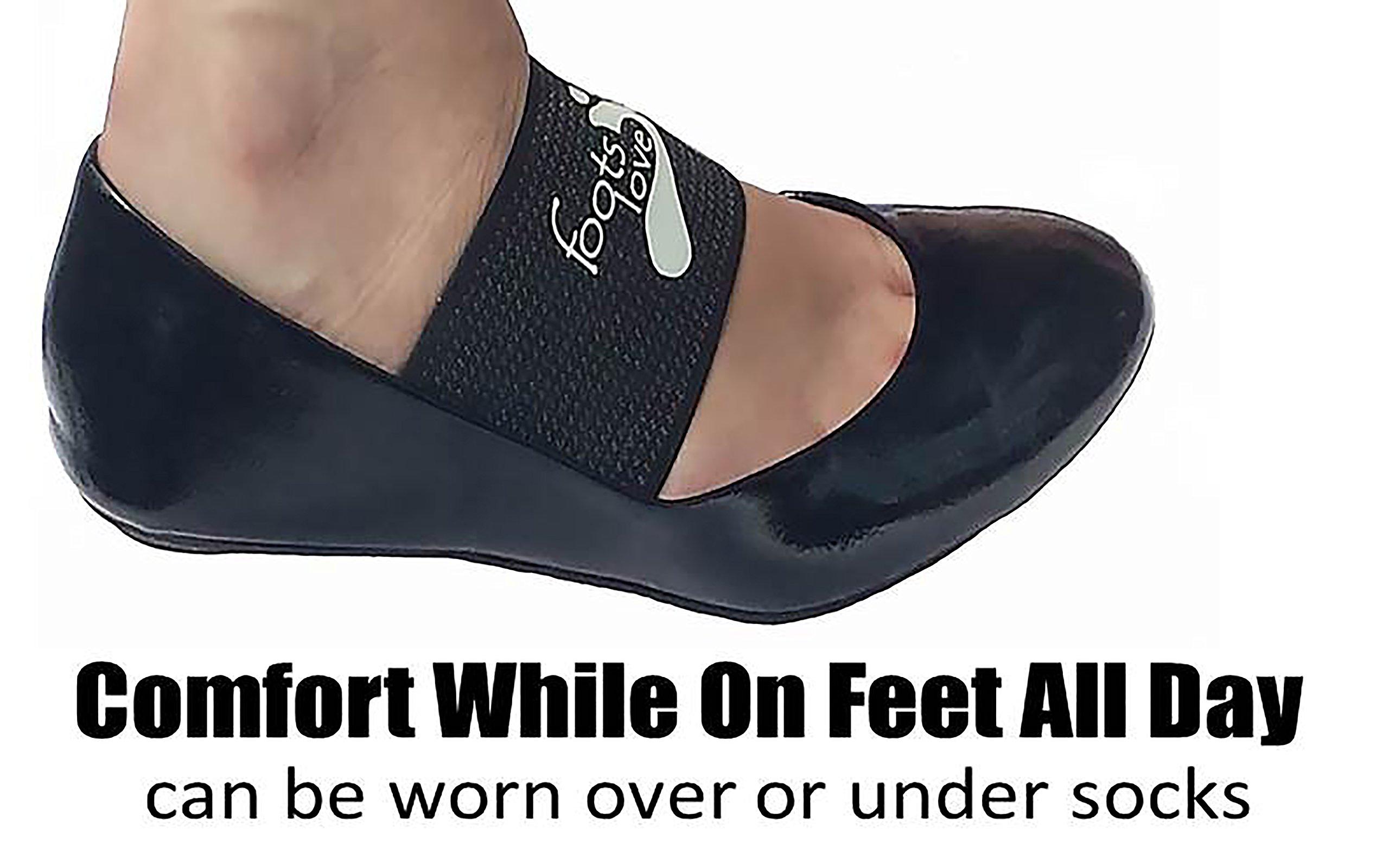 FOOTS LOVE Foots Love- Compression Arch Supports for Plantar Fasciitis, Flat Feet, High Arch, Metatarsal and Heel Pain Relief.