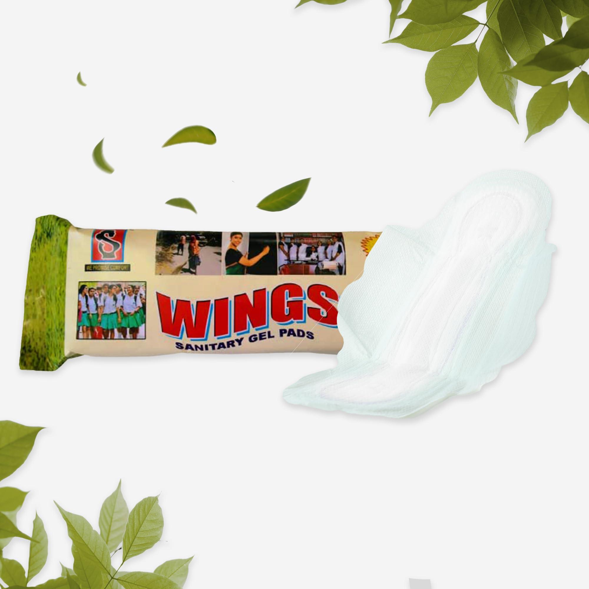 SAMPURNAA Wings Gel Sanitary Napkin Pad | Ultra Clean Sanitary Pads for Women with Hygiene & Comfort | Soft Wings| Dry Top Sheet | Suitable for Heavy Flow and Odor-Free Protection - 280 mm Long| Pack of 30 pices |
