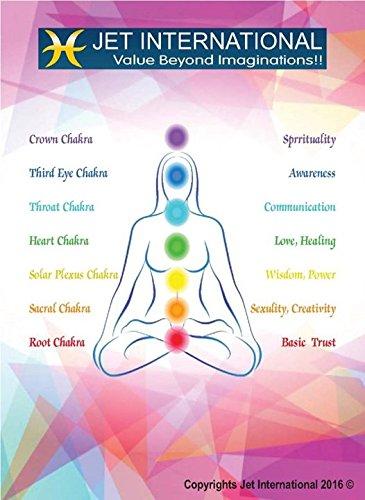 Jet International Crystal JET Spectacular Double Terminated Chakra Pencil Point Pendant Set With 40 Page Free Booklet on Jet International Crystal Therapy Gemstone Healing Reiki - 7 Stones