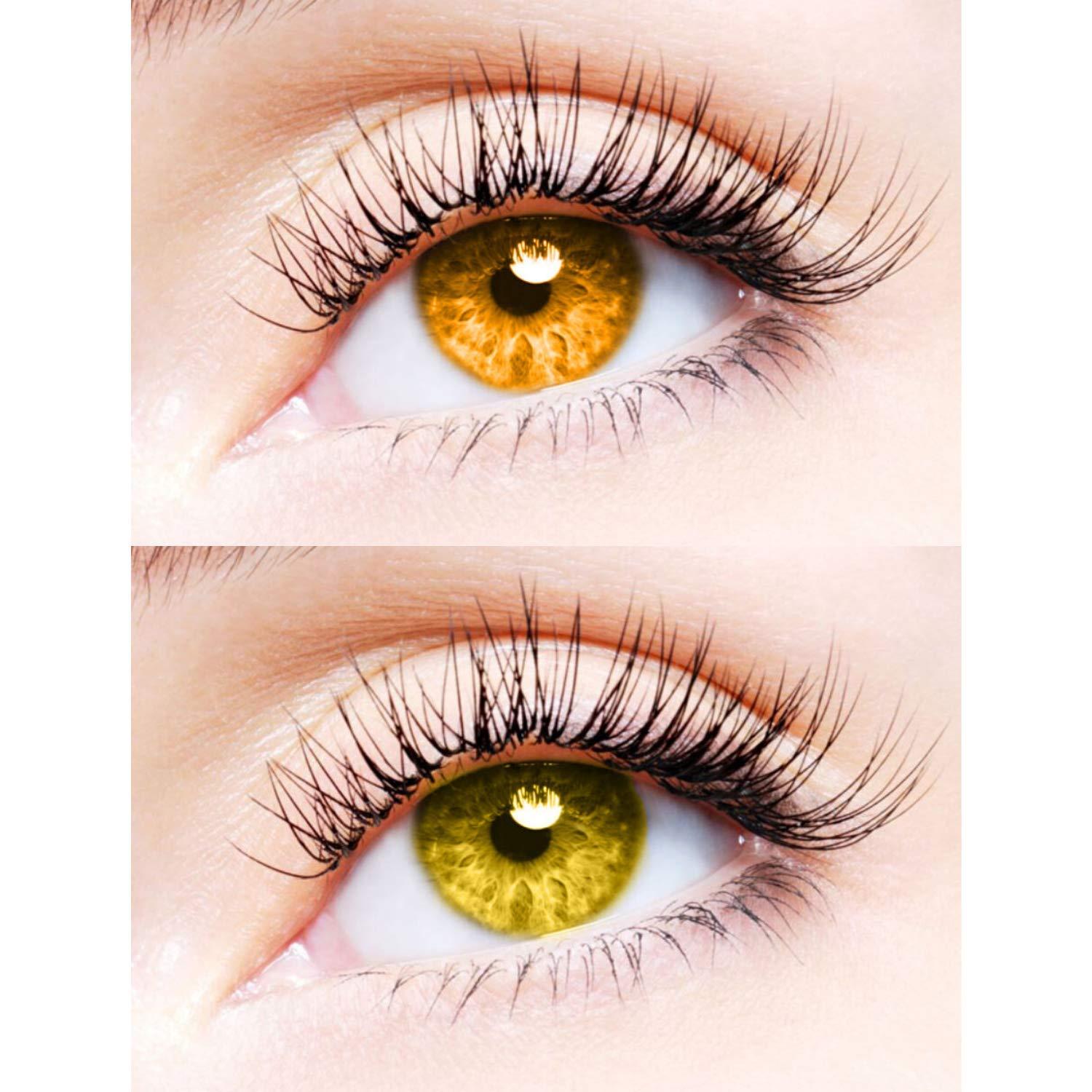 EYCOG EYCOG 2 Pair Monthly Colored Contact Lenses Zero Power (Honey-Hazel)