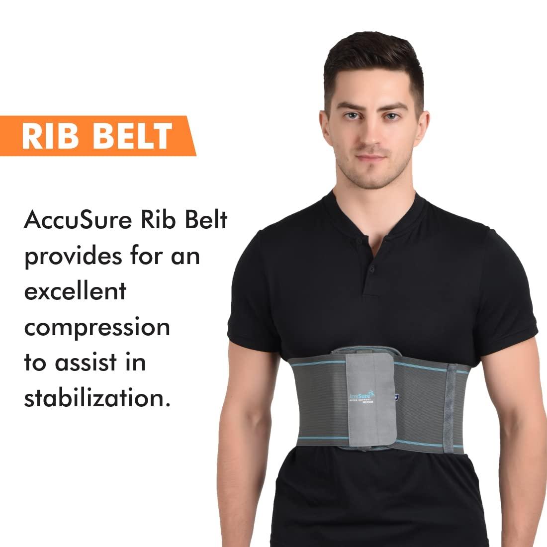 AccuSure AccuSure Rib Brace For Men And Women - Rib Support Compression Brace Belt-Large (S)