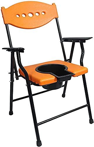 MUBBA MUBBA Shower Chair cum Commode for Indian Toilet seat and Bedside comode (Orange)