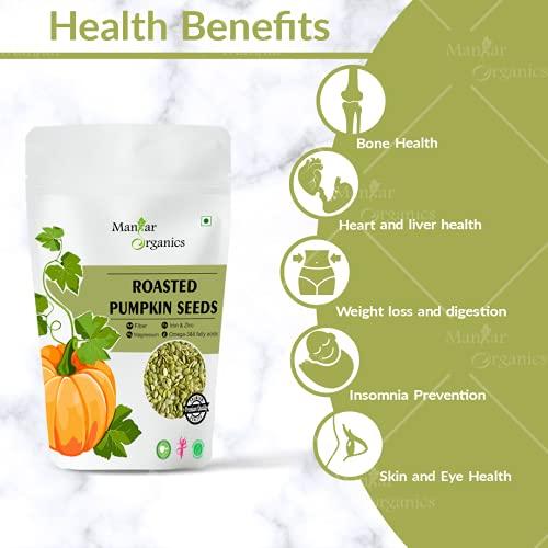 ManHar Organics ManHar Organics Roasted Pumpkin Seeds 2kg for eating - AAA Grade |Protein and Fiber Rich Superfood| (Pack of 2, 1kg each) (2000gm)