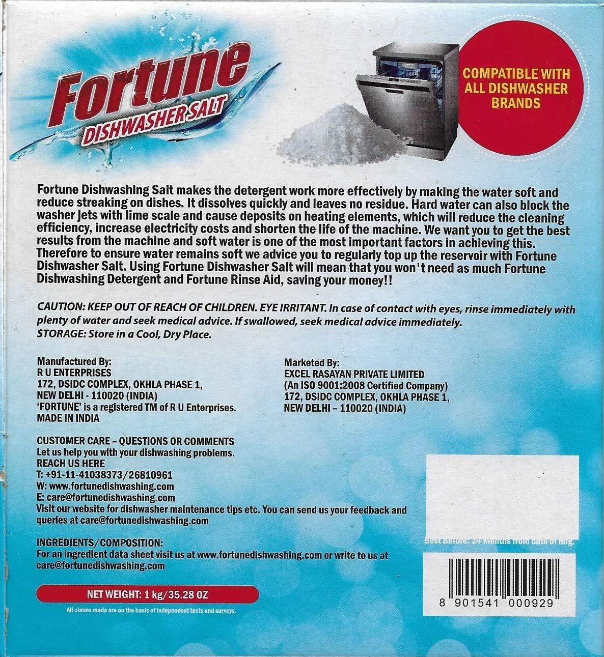 Fortune Fortune Dishwasher Detergent - 1 kg & Fortune Dishwasher Active Salt - 1 kg (Pack of 2)