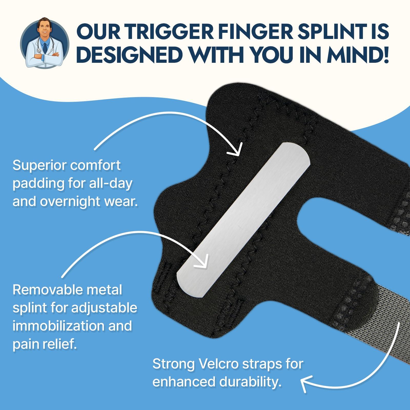 Dr. Frederick\'s Original Dr. Frederick\'s Original Trigger Finger Splint - 2 Pieces - Doctor-Developed Design Fits Index Finger - Middle Finger - Ring Finger
