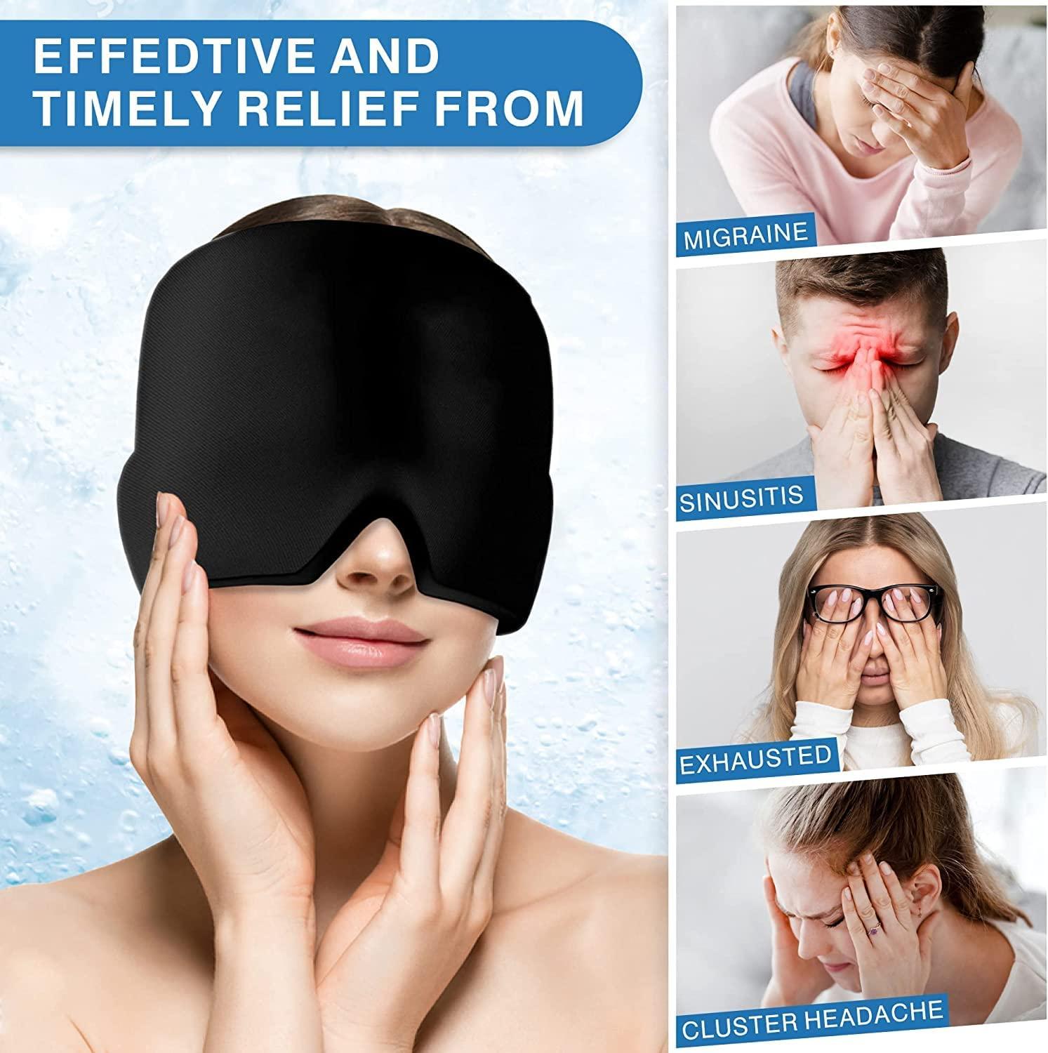 Krupasadhya Krupasadhya Headache Relief Hat & Migraine Cap Cold Compress,Migraine Ice Head Wrap,Migraine Relief Cap for Headache Eyes Mask for Puffy Eyes(multi color - migraine relief cap)
