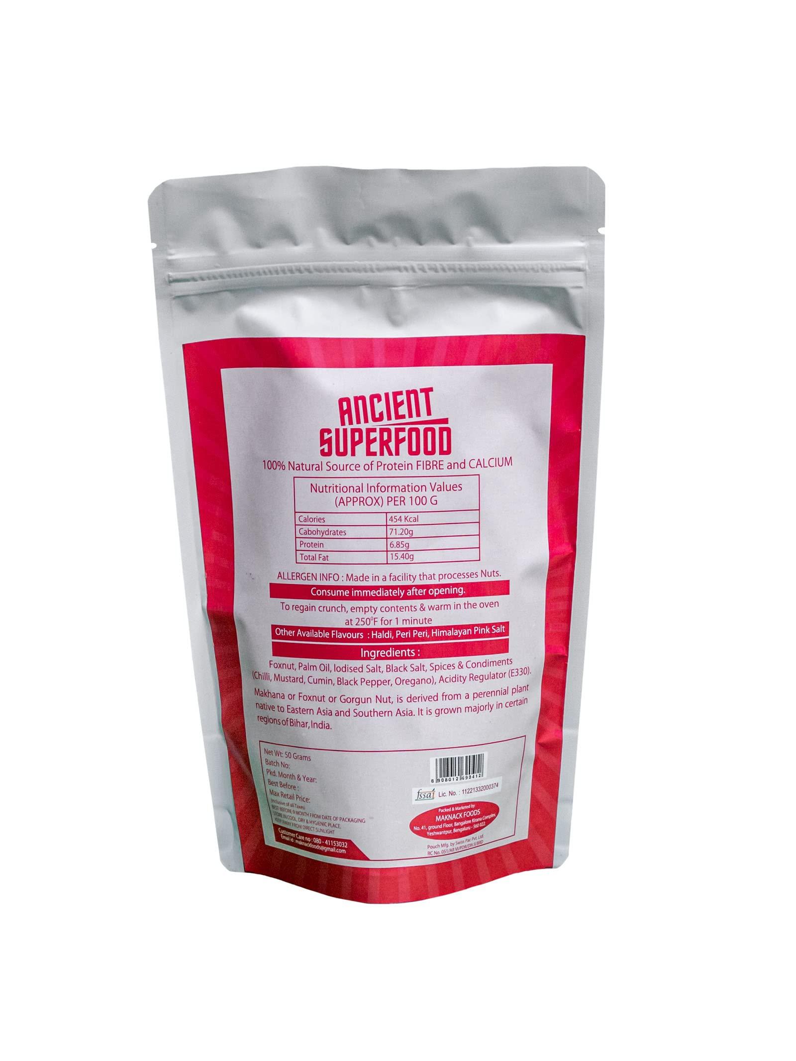 Maknack Maknack Makhana Pops - Barbeque Flavoured Roasted Foxnuts | Healthy Binge Snack | Ancient Superfood High in Antioxidants, Proteins & Calcium | Gluten Free | Vegan | Pack of 2 - 100g