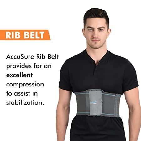 Generic Sportssy Rib Belt Elastic Chest Wrap Injury Binder Compression & Support for Men & Women Back & Abdomen Support (Rib Belt(Size-L)