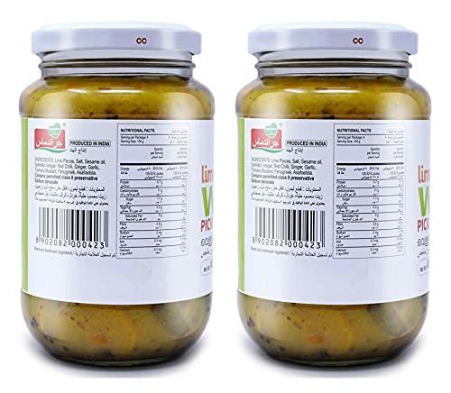 Grandmas Grandmas Authentic Kerala Style Lime White Pickle 400g Bottle | Hot and Spicy South Indian Pickle (Pack of 2)