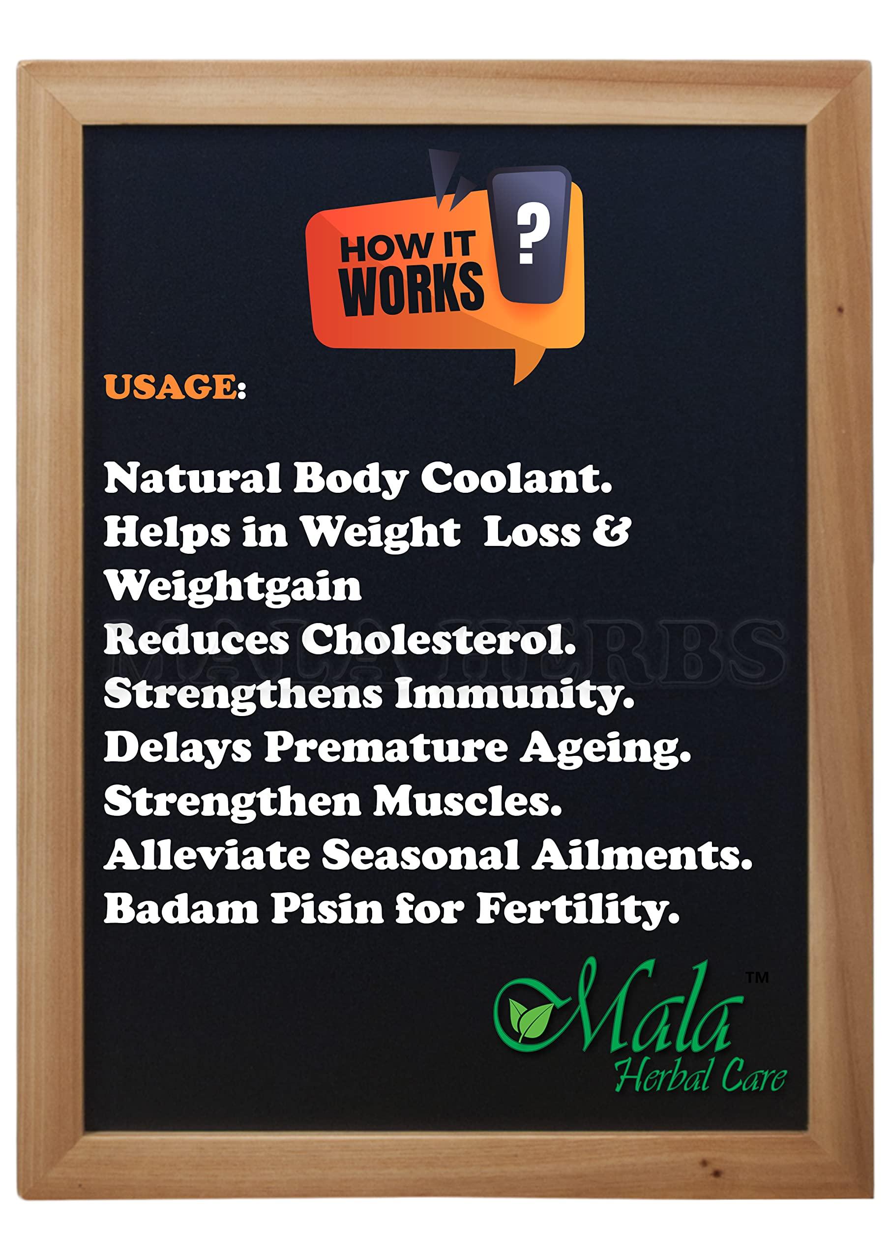 Generic MALA Almond Gum - 250 GMS / Badam Pisin / Gond Katira Pure Organic - 250 Gm (Edible Gum)