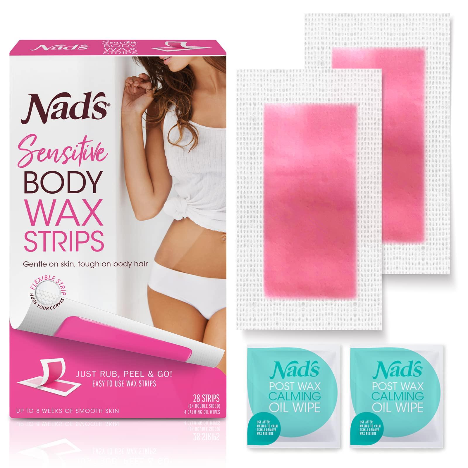 NAD'S NAD'S Nads Hair Removal Body Wax Strips for Sensitive Skin Strips - Pack of 28 Strips