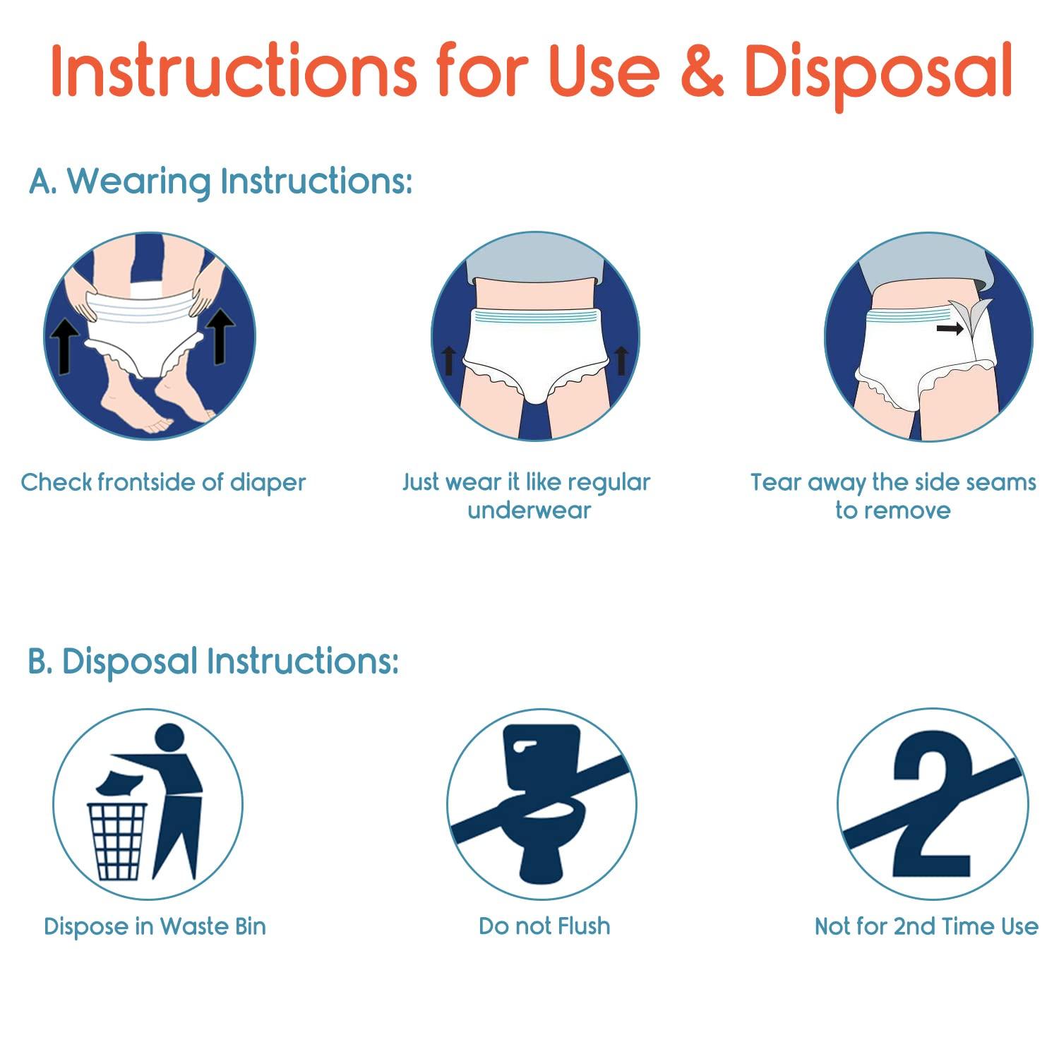 KosmoCare KosmoCare Protective Underwear |Pull Up Style| Pant Diaper for Incontinence with maximum absorbent I Odor Guard | Cloth Feel Outer Fabric| Breathable Zones - Medium | Waist Size 34\" - 46\" - Count 20p