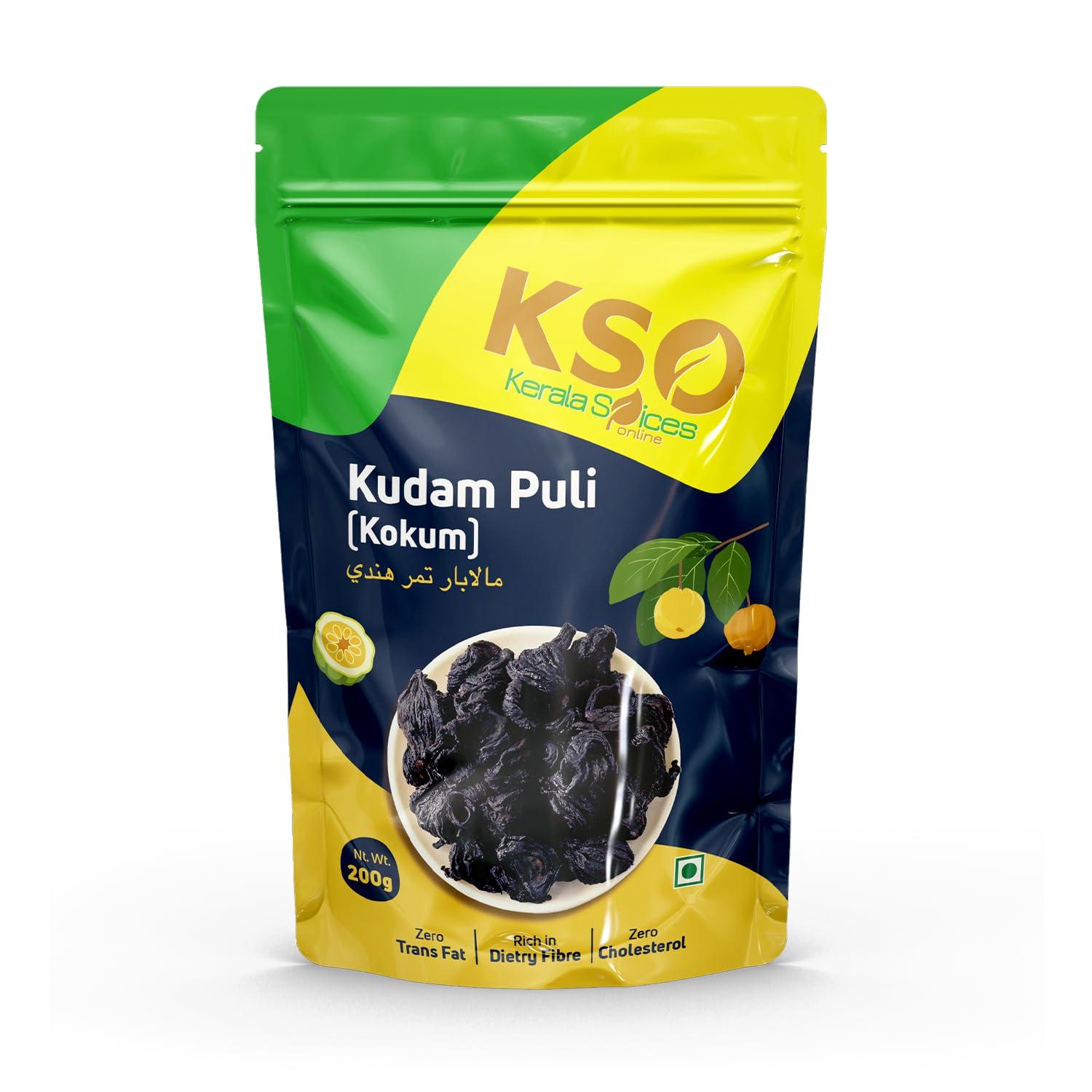 keralaspicesonline Kerala Spices Natural Kudampuli 50 gm Dried Malabar Tamarind Seedless Garcinia Cambogia Brindleberry