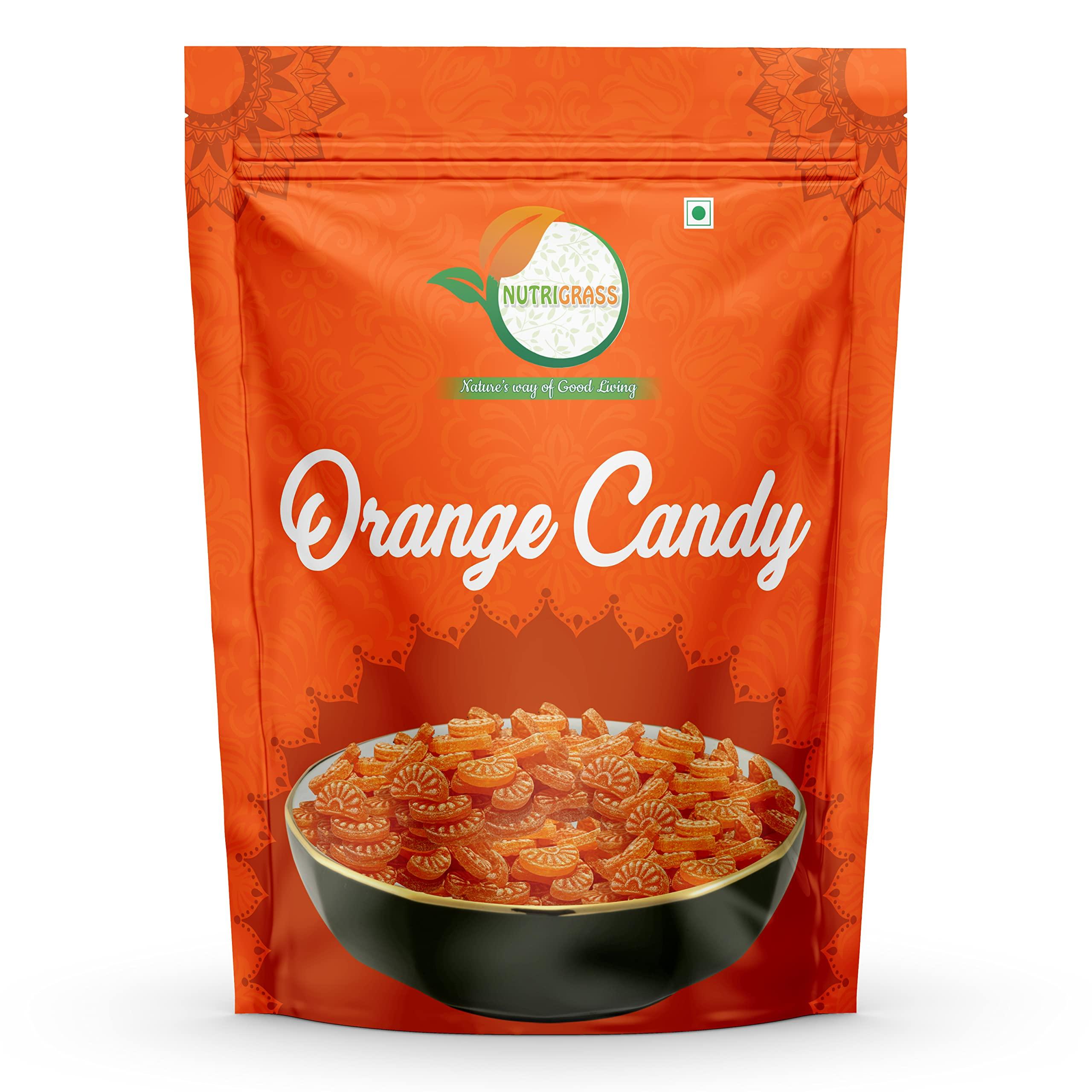 NUTRIGRASS NUTRIGRASS Orange Candy | Narangee Candy | Narangee Toffee | Orange Toffee | Orange Flavoured Toffee 1.8KG
