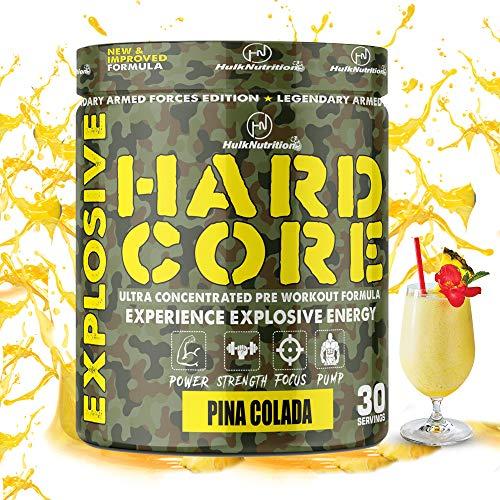 HulkNutrition Hulk Nutrition CITRULLINE, ARGININE, BETA ALANINE POWDER [30 Servings, Pina Colada] Free Gym Shaker Sipper Bottle