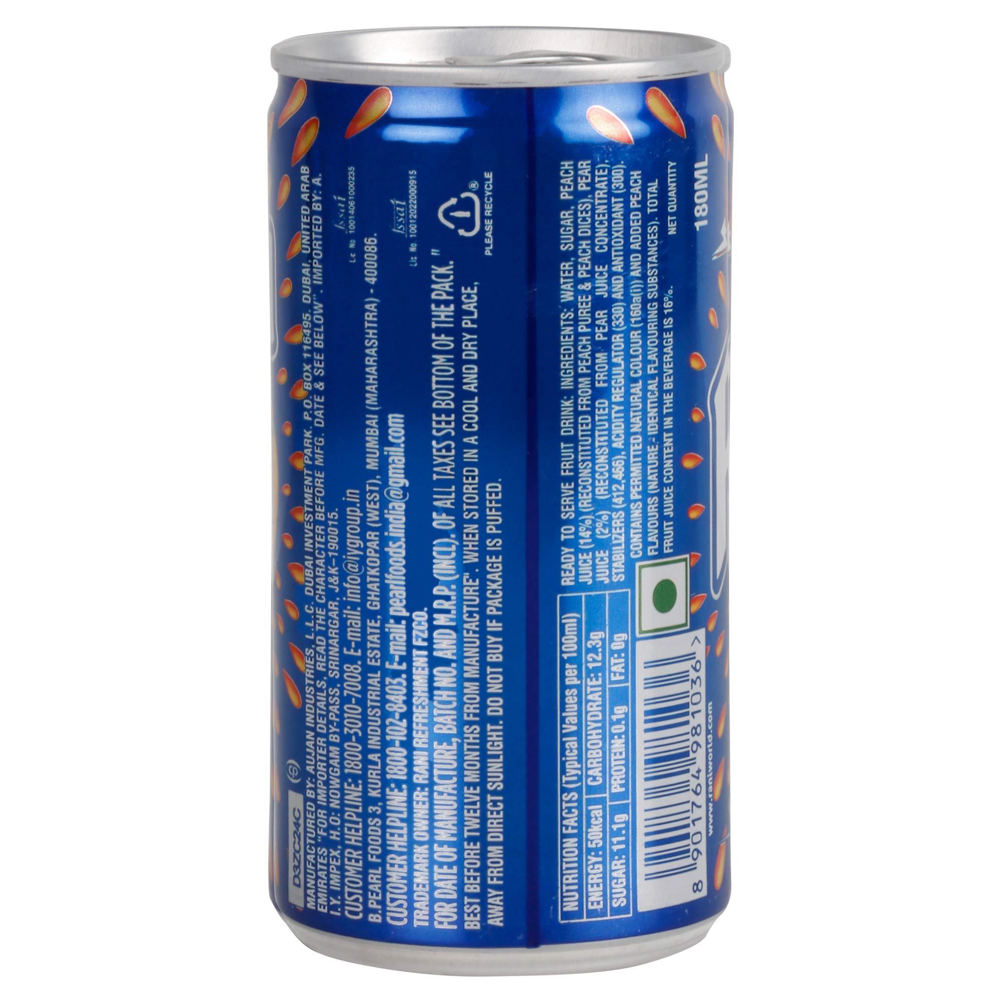 Rani Rani Rani Peach Float Jar, 6 X 180 G, Vegetarian