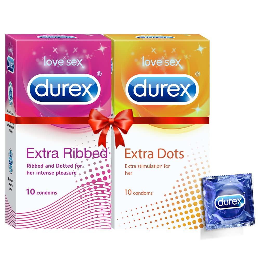 Durex Durex Pleasure Packs (Condoms - 10 Count (Extra Dots) & 10 Count (Extra Ribbed)