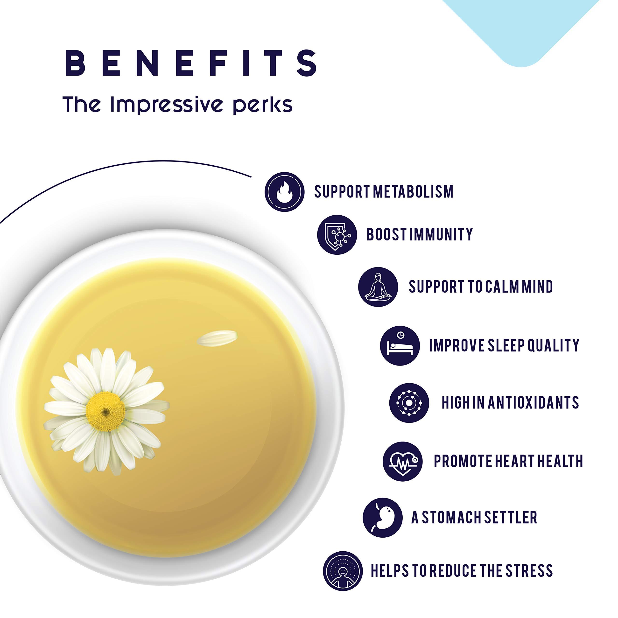 CARE CARE Turmeric Chamomile Herbal Tea - 60 Tea Bags | Pack of 4 (15pcs X 4 Pack) | Chamomile Green Tea | Chamomile Herbal Green Tea