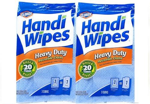 Handi Wipes Handi Wipes Heavy Duty Reusable Cloths, Color May Vary - 3 ct - 2 pk by Handi Wipes