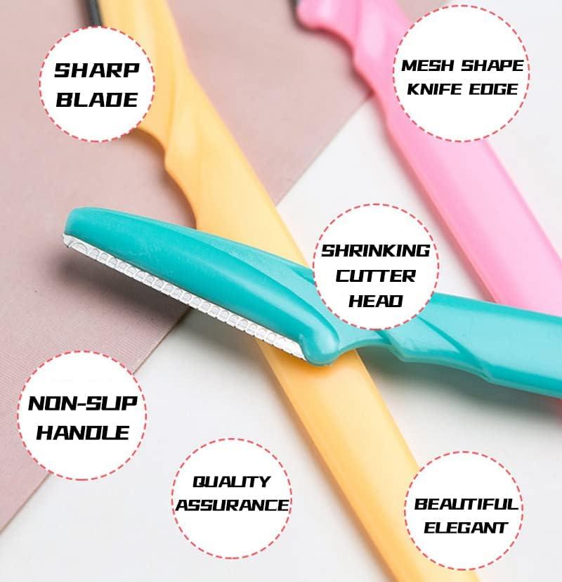 CARAPACE CARAPACE Reusable Face Razor For Women | Exfoliating Dermaplaning Tool | Dermaplane Razor for Eyebrows, Upper lips, Chin, Side Locks, Forehead | 3 Razor per Set for facial hair removal (1)