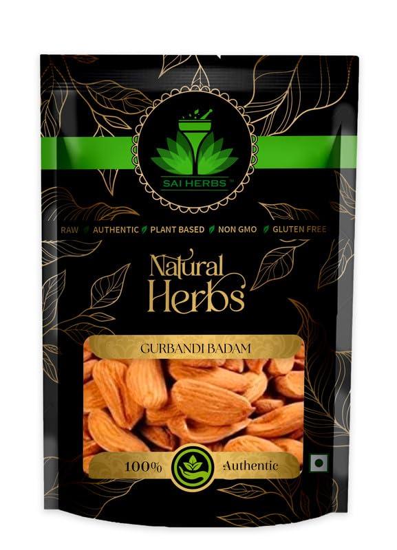 SAI HERBS SAI HERBS Gurbandi Badam - Gurbandi Badam Giri - Peshawari Almond Giri - Pishori Badam - Peshawari Badam - Gurbandi Almond - Pure & Natural (500 Grams)