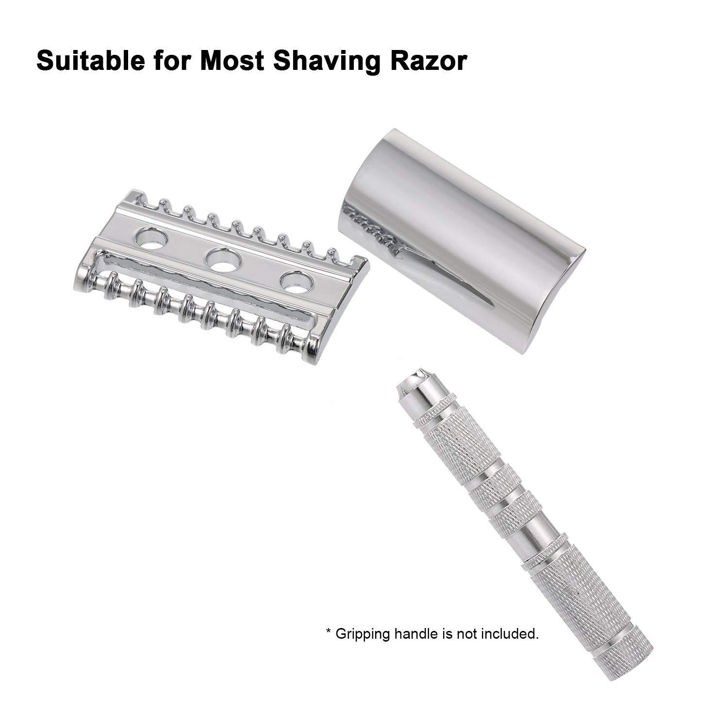 Honeytecs Honeytecs Double Edge Safety Razor Stainless Steel Open Comb Head Men Safety Razor Head Beard Shaving Tool for Barber Male Home Use