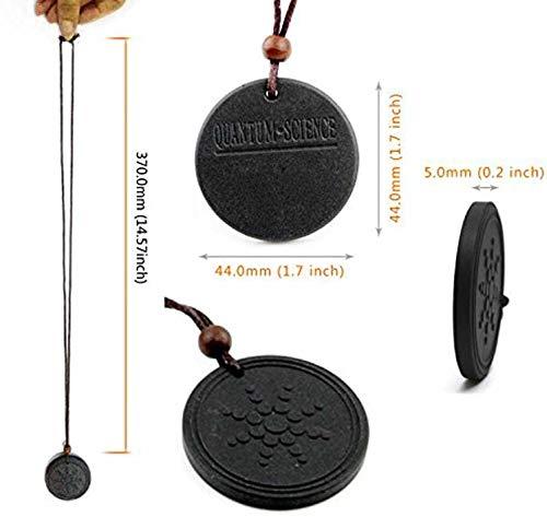Nakabh Nakabh Black Scalar Energy Quantum Science Fusion Lava Stone Pendant for Men and Women (Pack of 5)