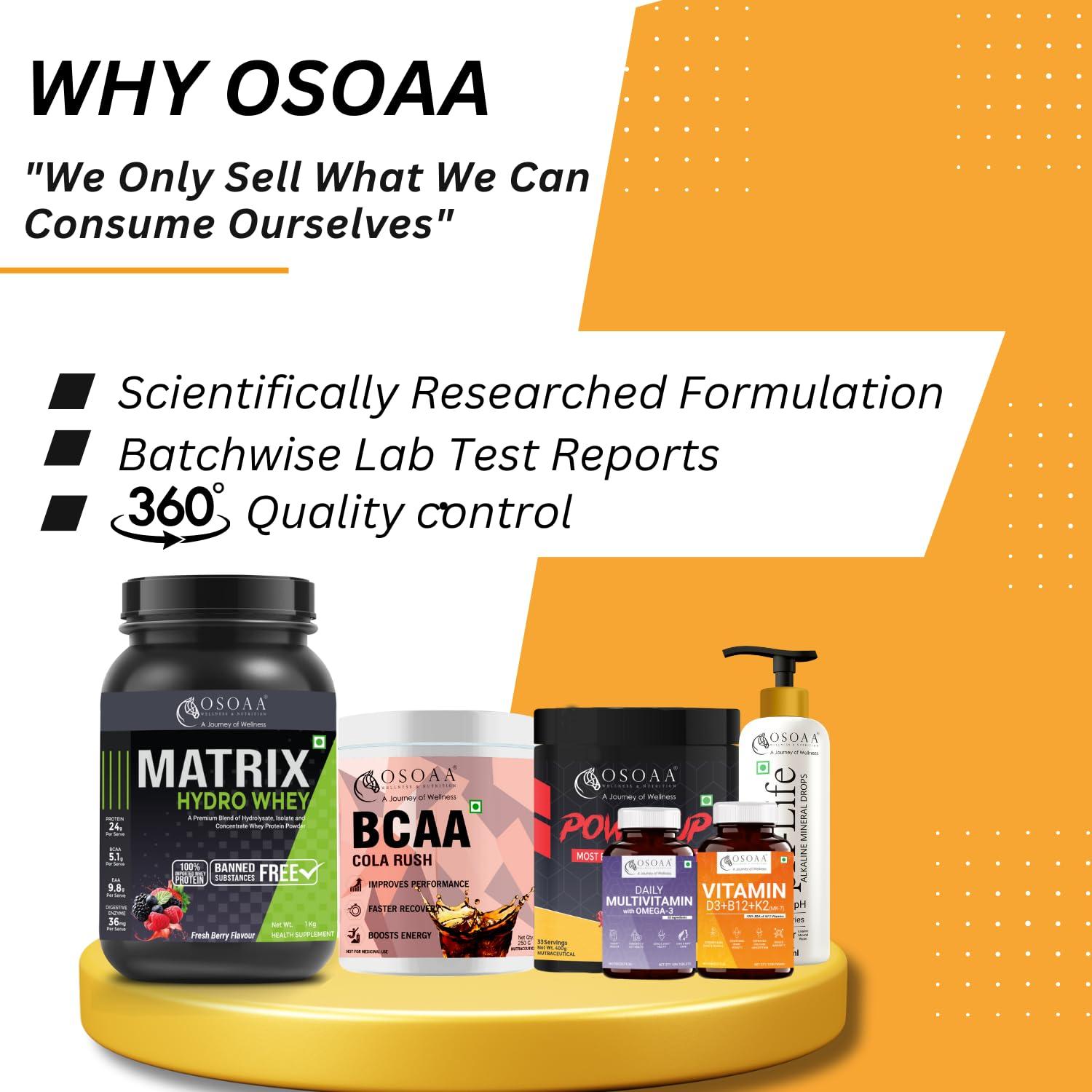 OSOAA OSOAA Lean Mass Gainer 3Kg |(Triple Chocolate) | With 3g Creatine & 21g Protein | 420 Calories & 21G Protein | Added Digestive Enzymes | 28 Added Vitamins