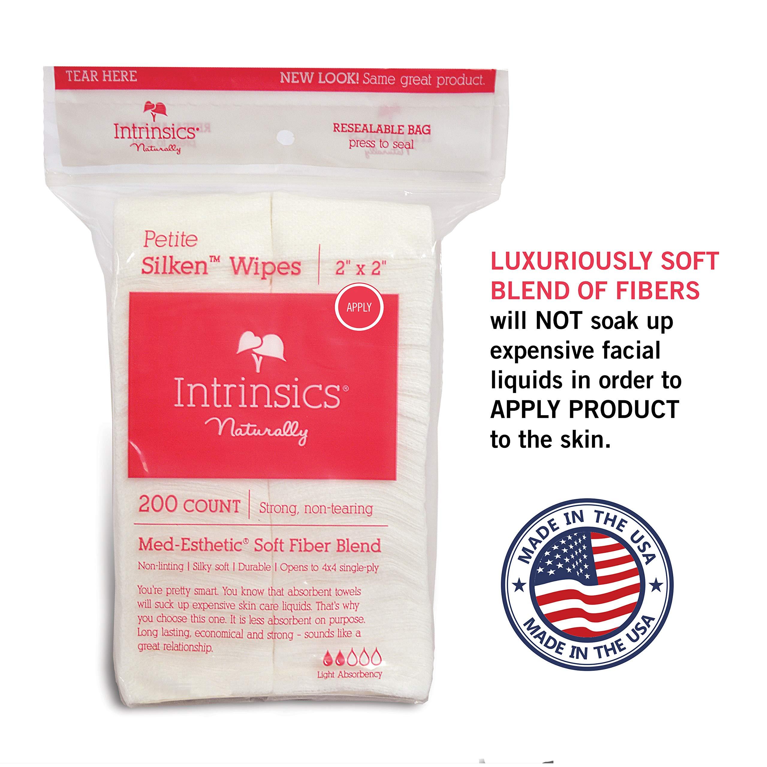 Intrinsics Intrinsics Petite Silken Wipes - 2"x2", 4-ply Blend of Soft Fibers, 200 Count