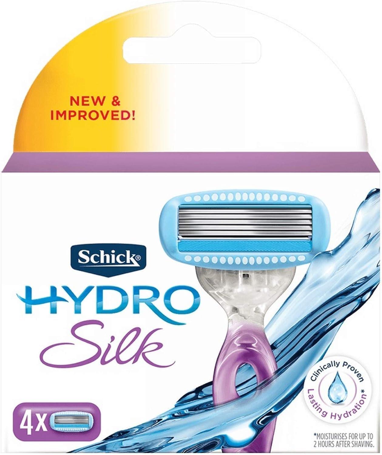 SCHICK HYDRO SILK Schick Hydro Silk for Women Refill Blades, 4 Count